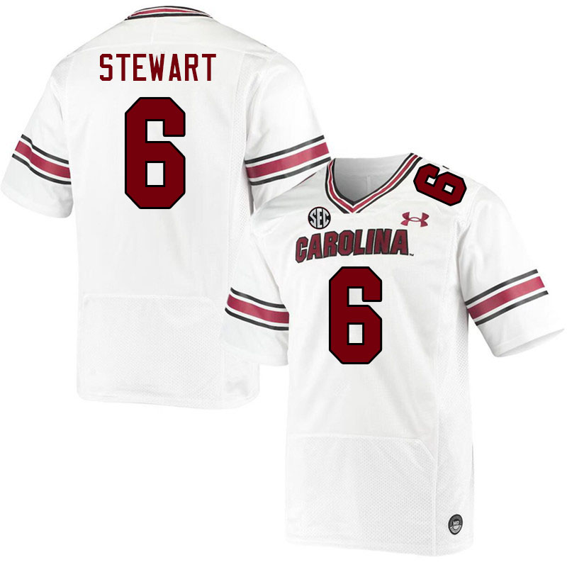 Men #6 Dylan Stewart South Carolina Gamecocks College Football Jerseys Stitched-White